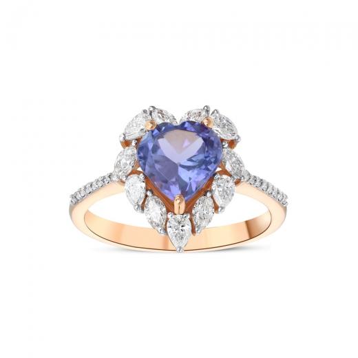 2,48 ct. Diamant-Tansanit-Ring